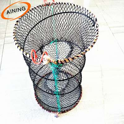 Small and Big Green Crab Pot Folding fishing Polypropylene trap crawfish net traps